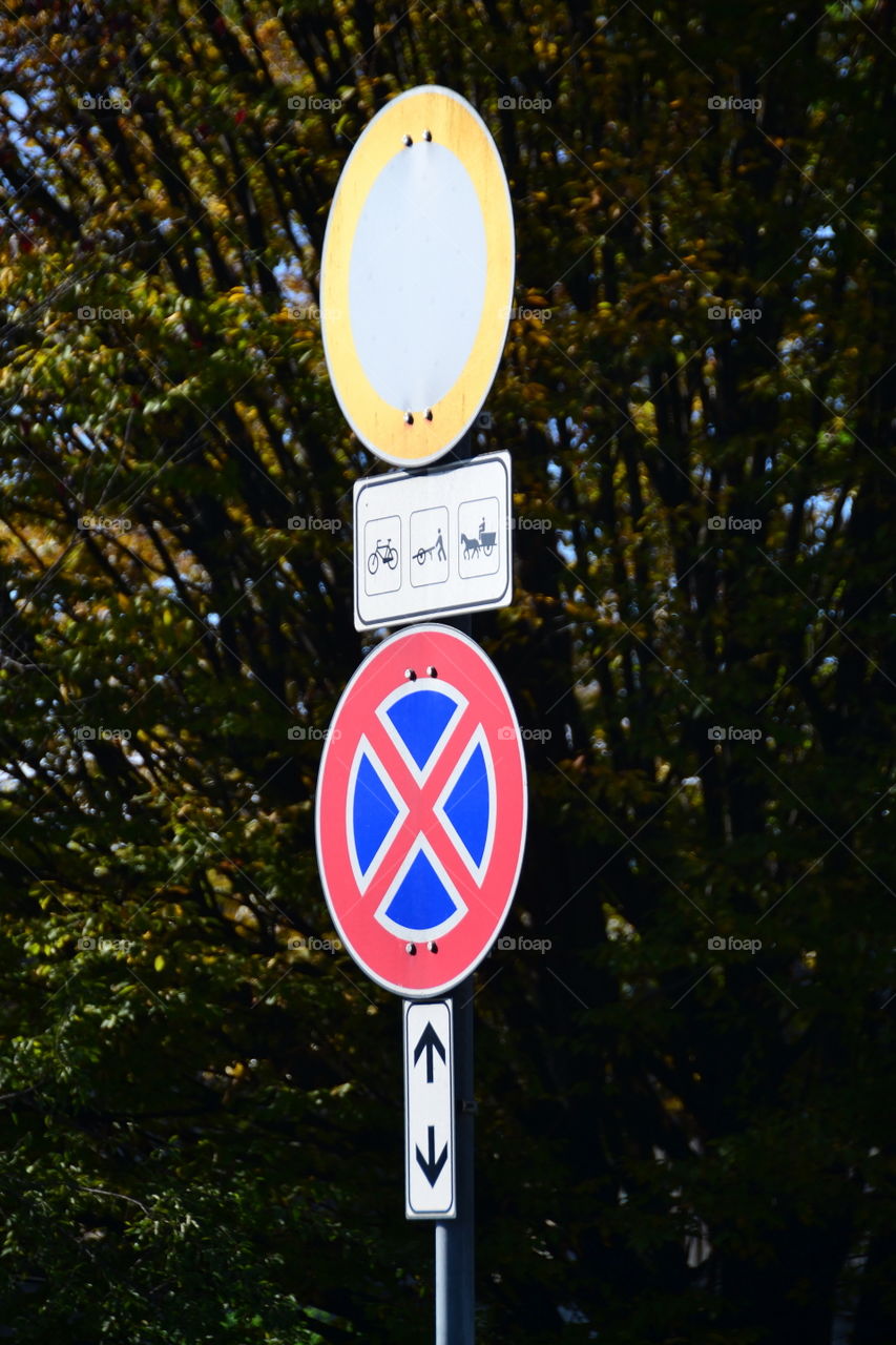 road sign, signage