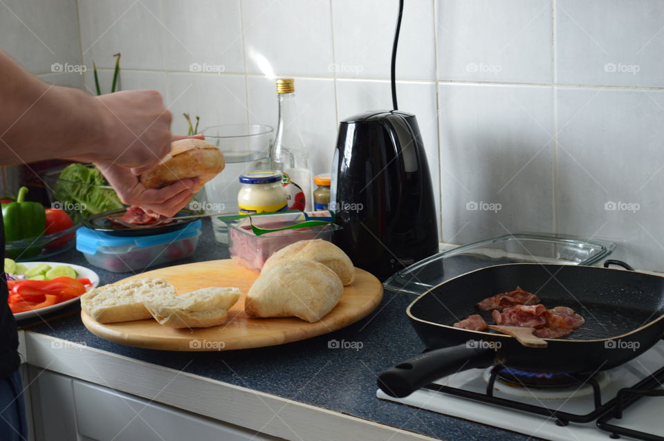 Morning rituals-preparing breakfast