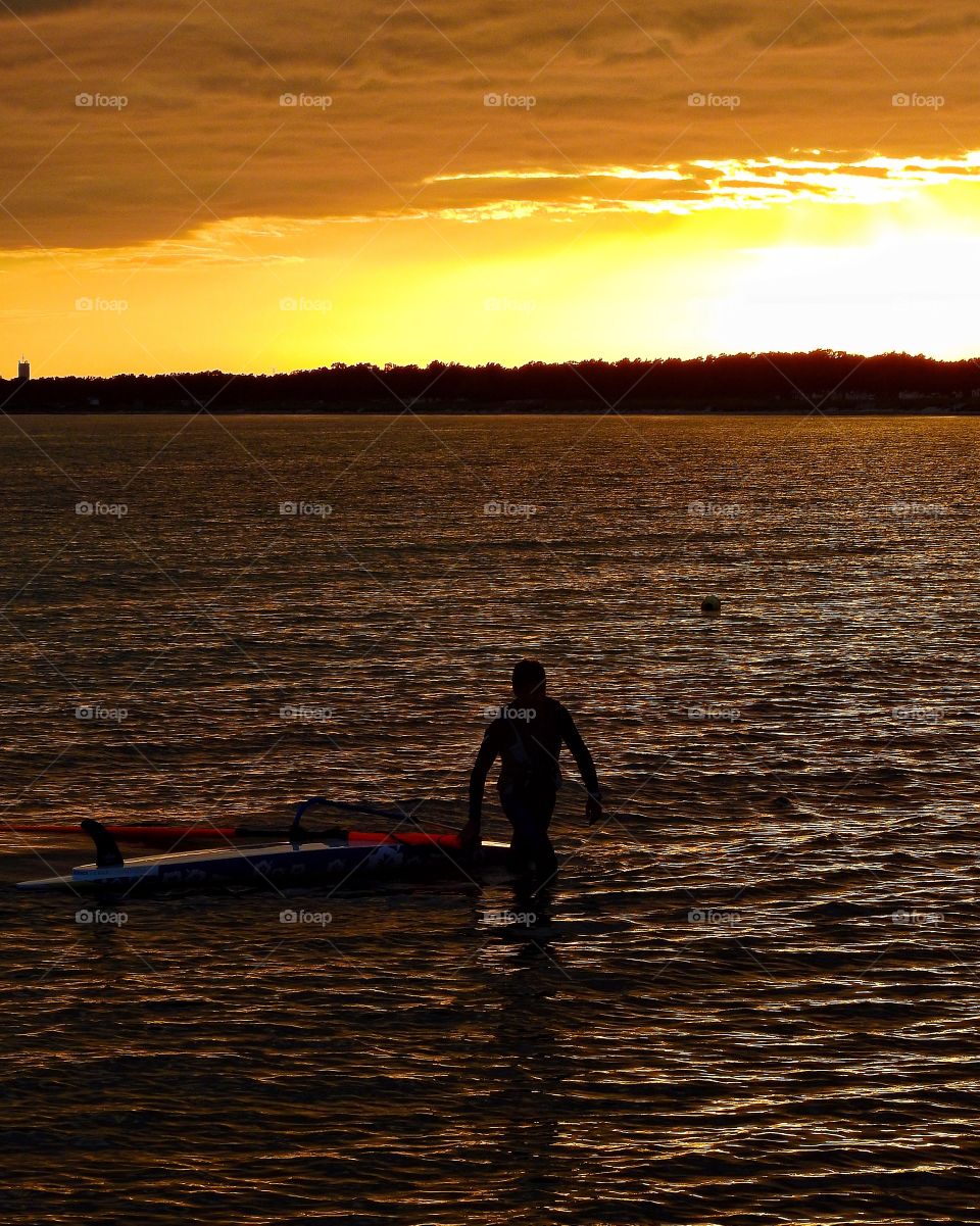 End of the windsurfing session