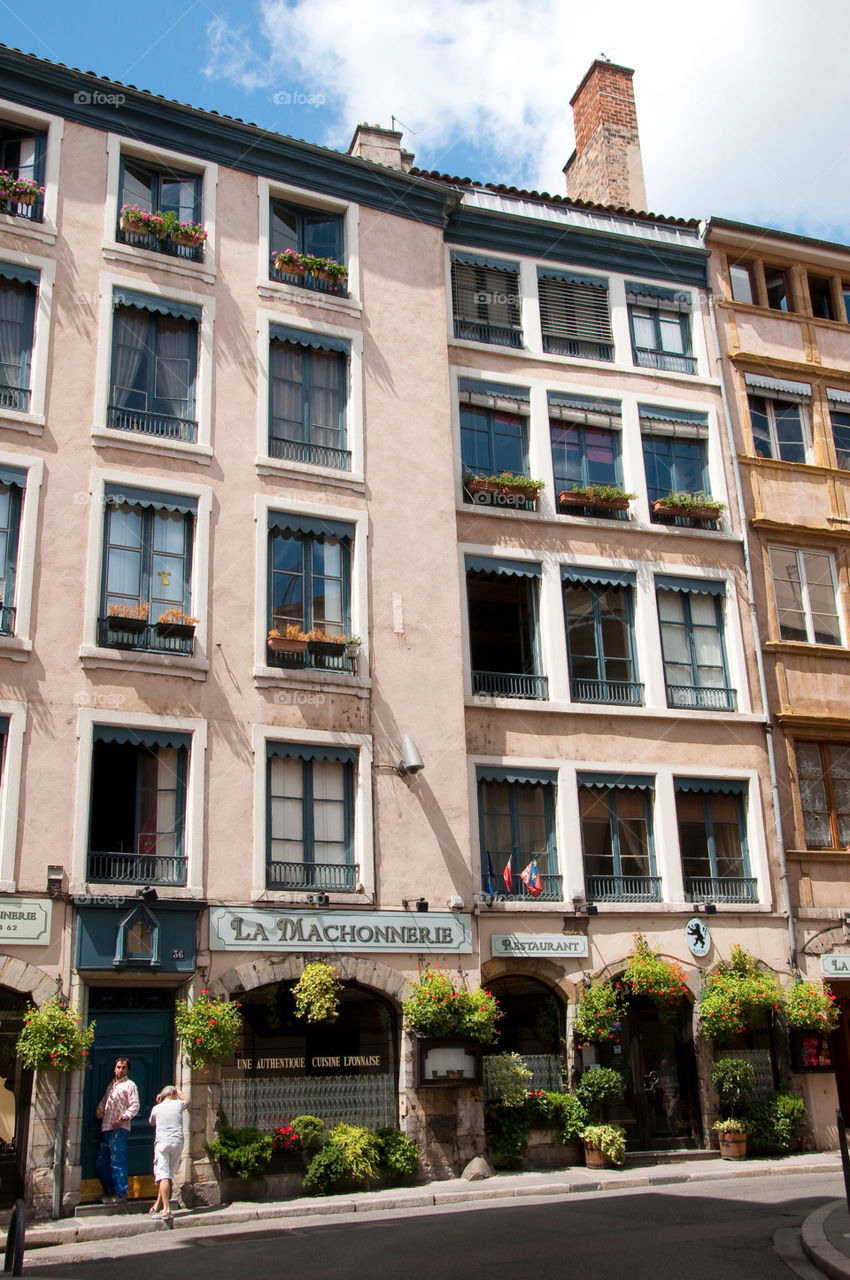 Walking the streets of the old city of Lyon France