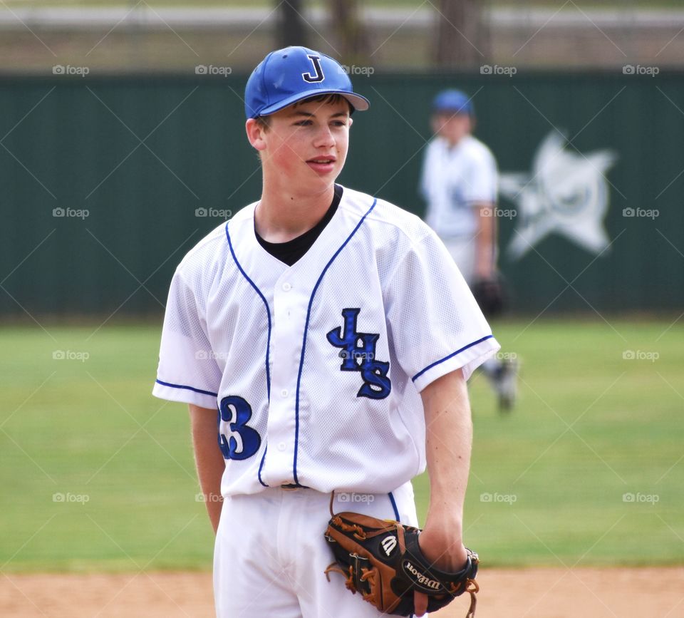 Portrait of baseball pitcher