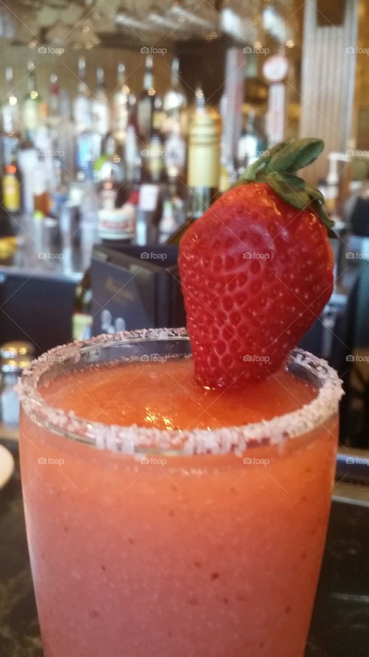 Strawberry Margarita with Salt