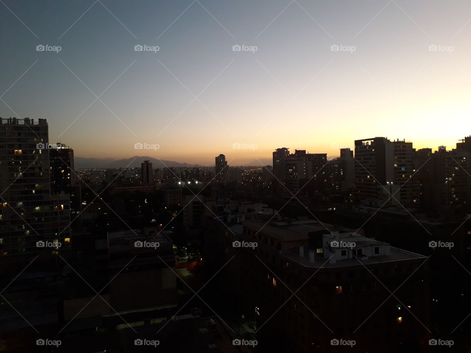 atardecer en Santiago de Chile