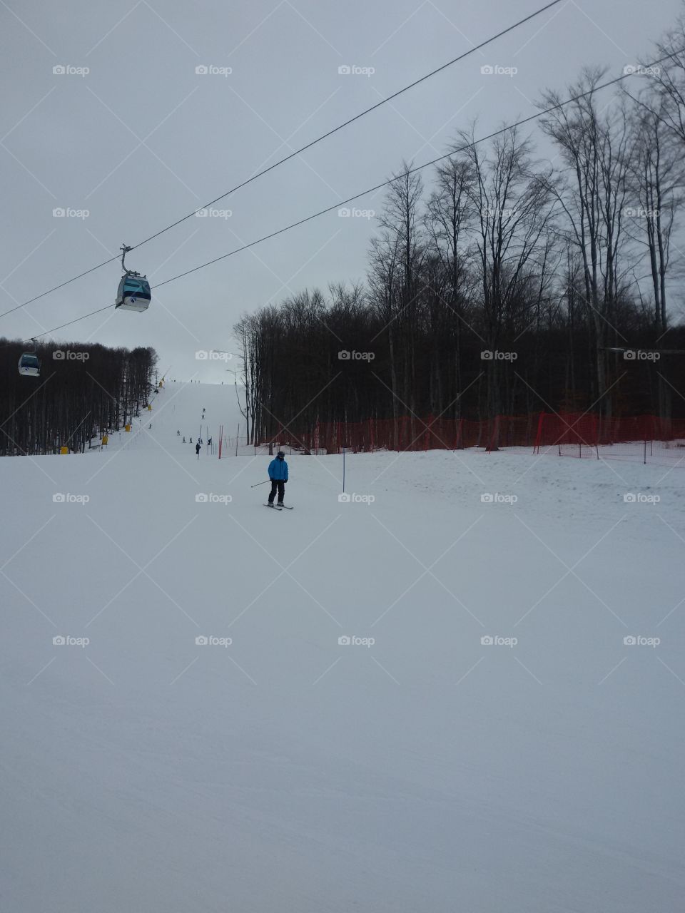 skier on mountain. snow. ice. winter time