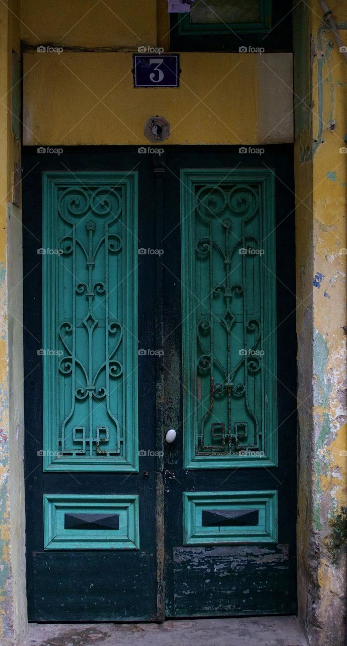 Old doors in a rectangle shape 