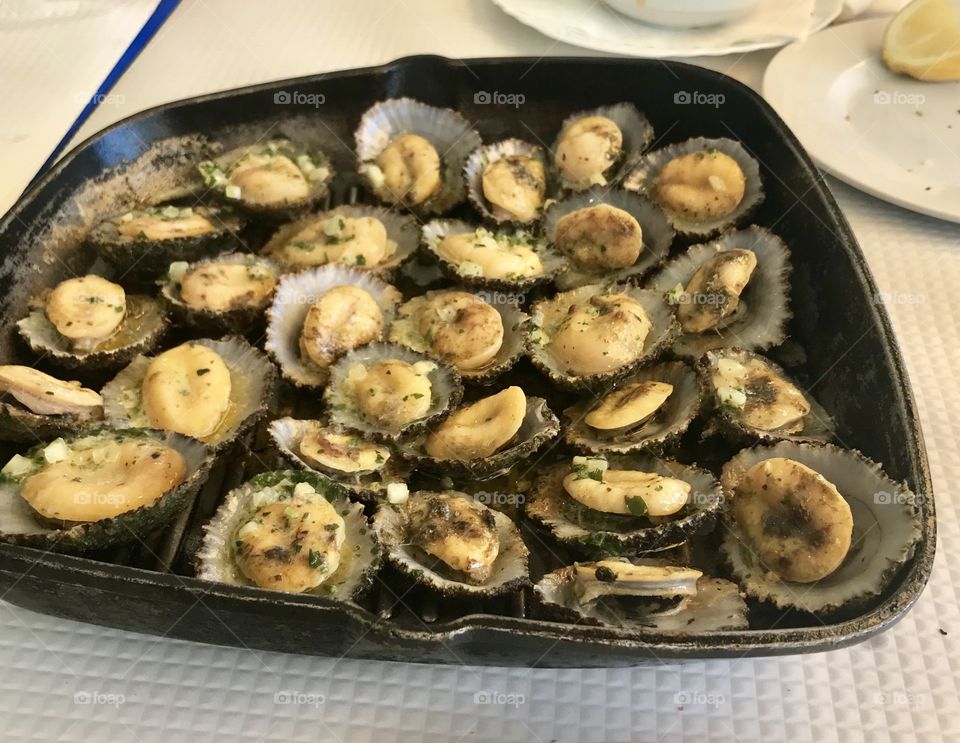 Grilled limpets Azores 