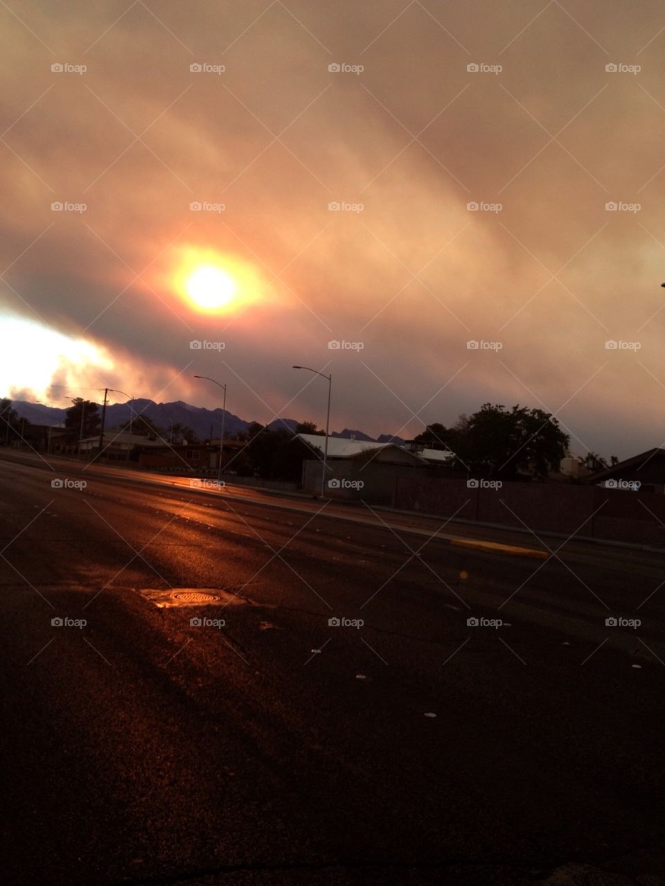 Smoke from Mt. Charelston in Las Vegas