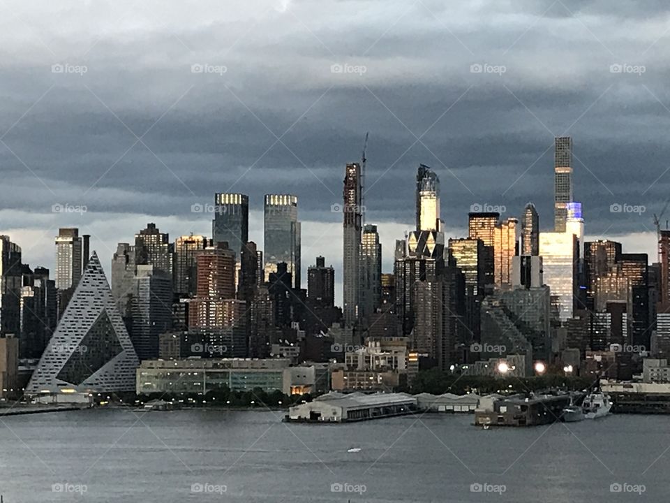 New York Skyline manhattan Hudson River

