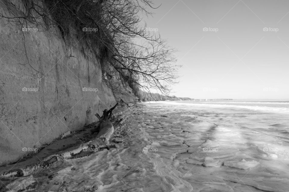 Frozen surf on Chesapeake Bay