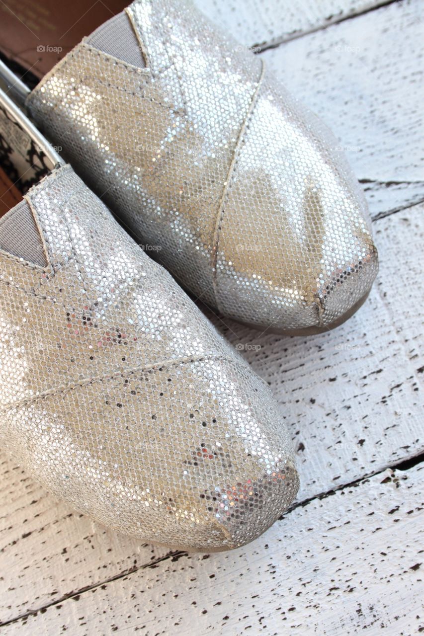 Silver Glitter Shoes