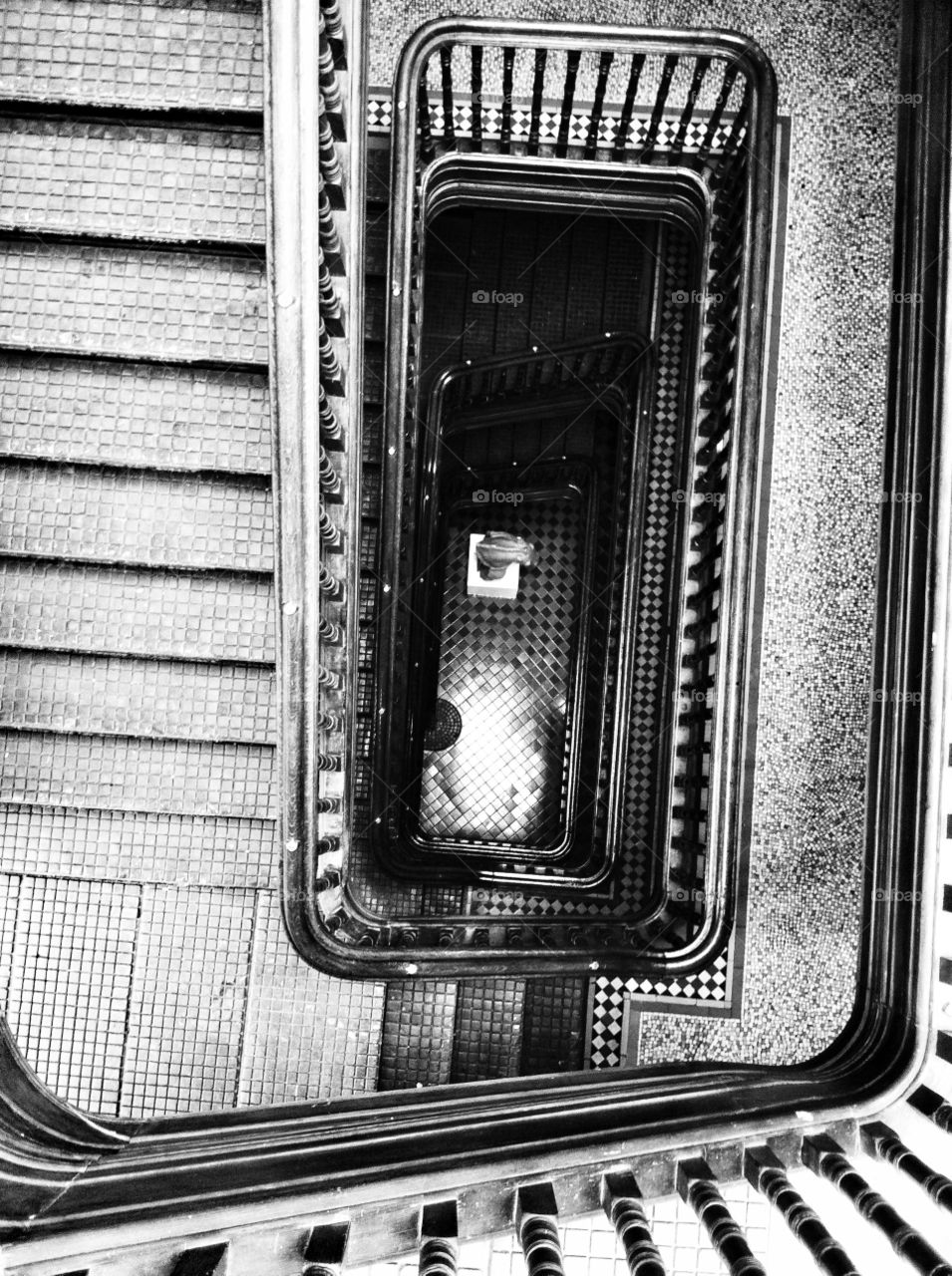 italy stairs birmingham monochrome by mrmrlewis