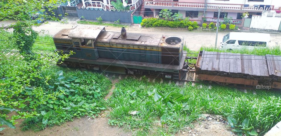 beautiful scene of train travelling