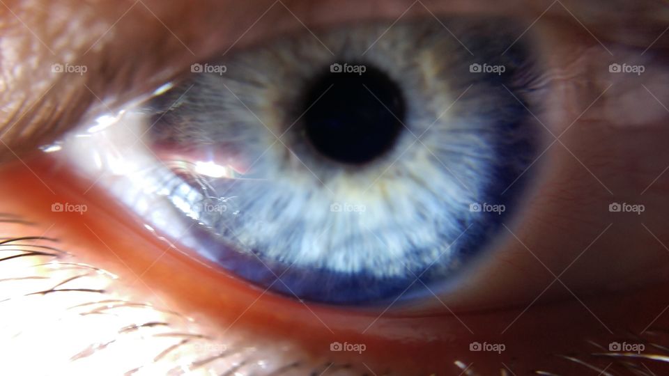 Super macro of eye with beautiful patterns
