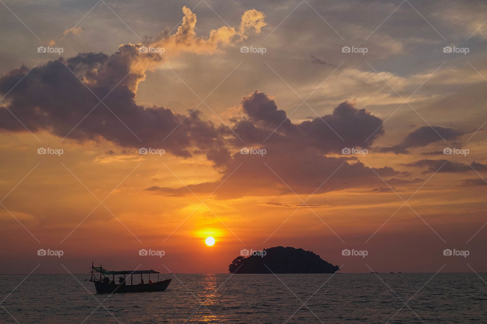 Sunset from Otres Beach, Cambodia 