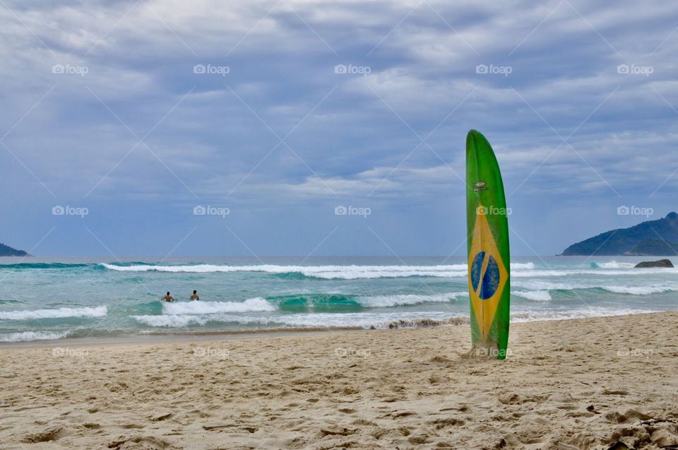 Brazil Flag Surfboard 