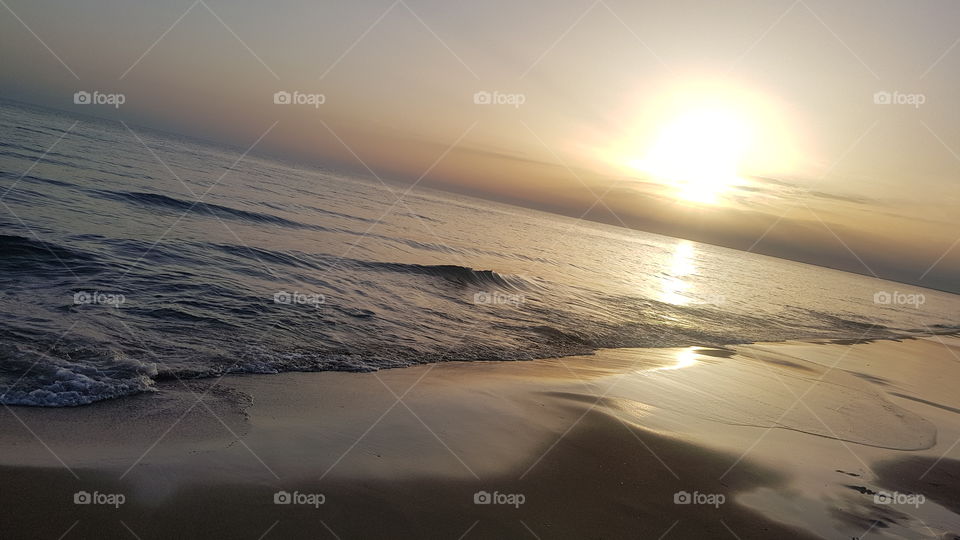 Sunset, Beach, Ocean, Water, Sea