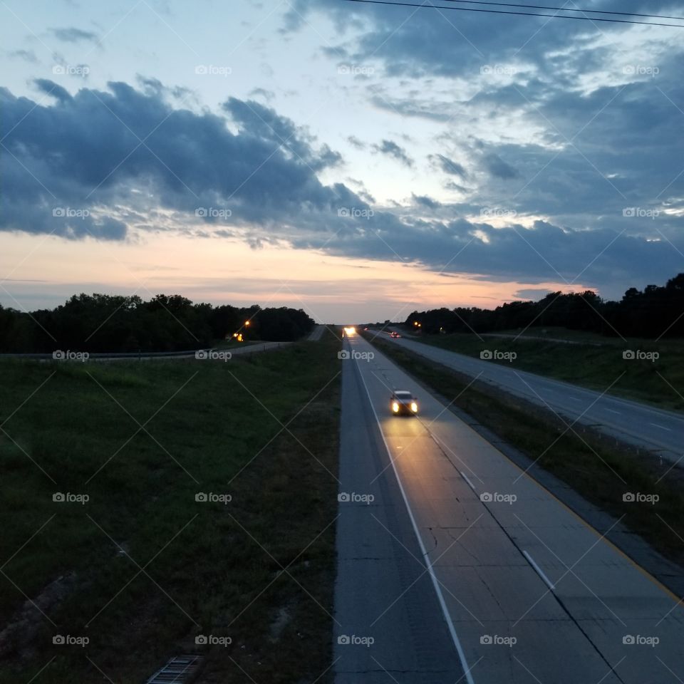 Oklahoma skies and highways