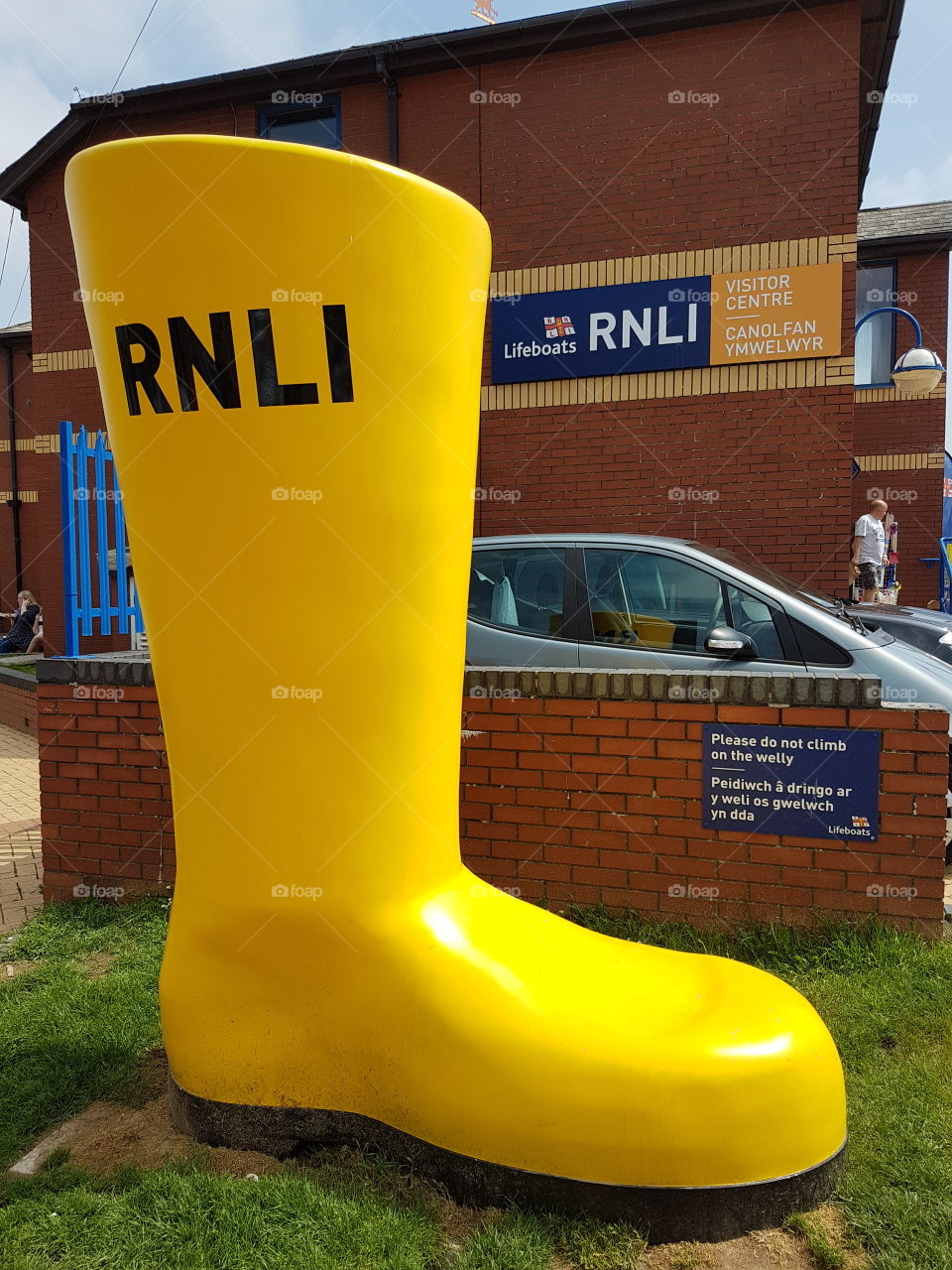 RNLI lifeboat over sized wellie