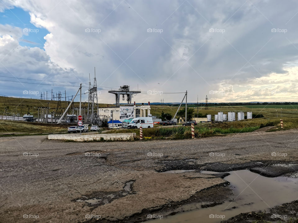 Hydrostation on a mountain river