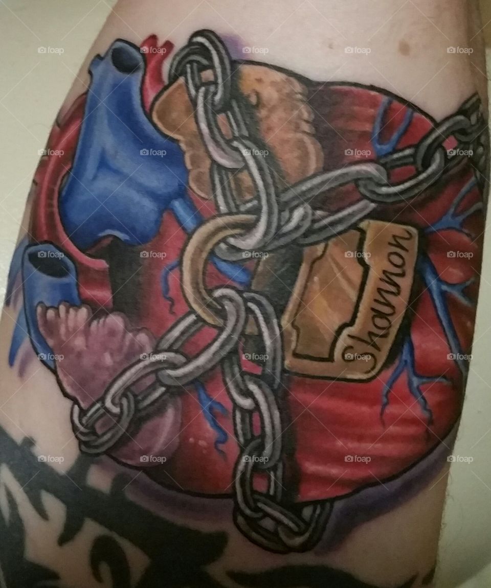 Anatomical Heart Tattoo. Great artwork from Neil Powers