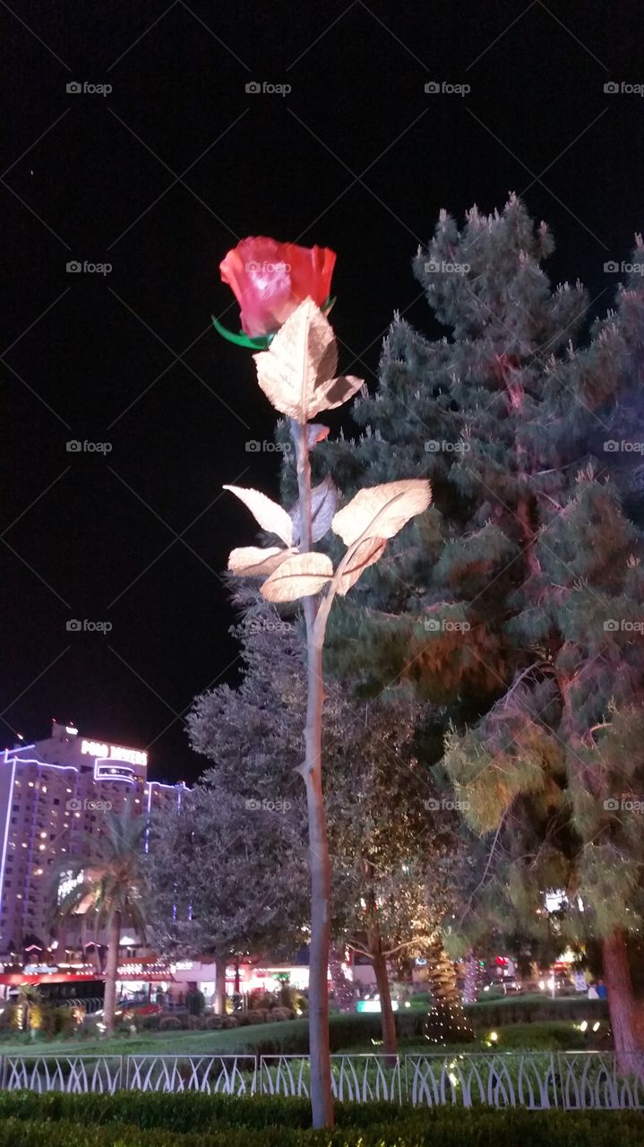 Rose statue Las Vegas