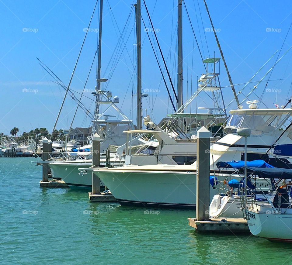 Harbor in Port Aransas, Texas. 