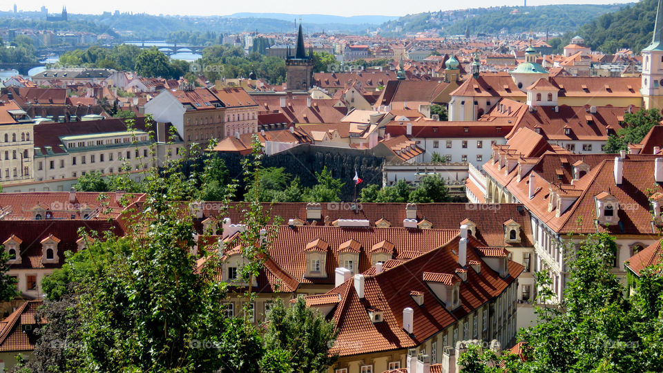 Prague rooftops