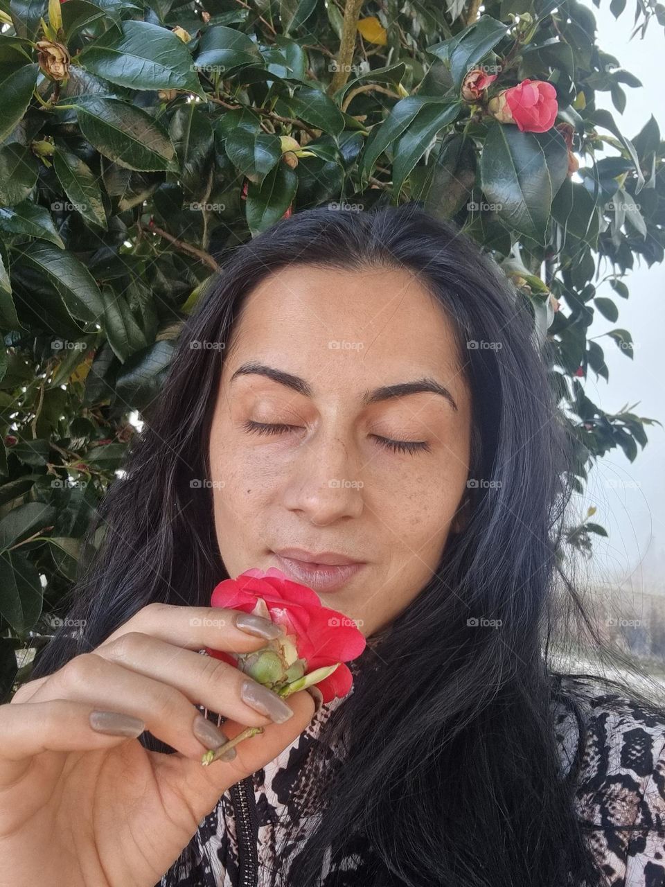 In spring it is a ritual to smell a beautiful flower