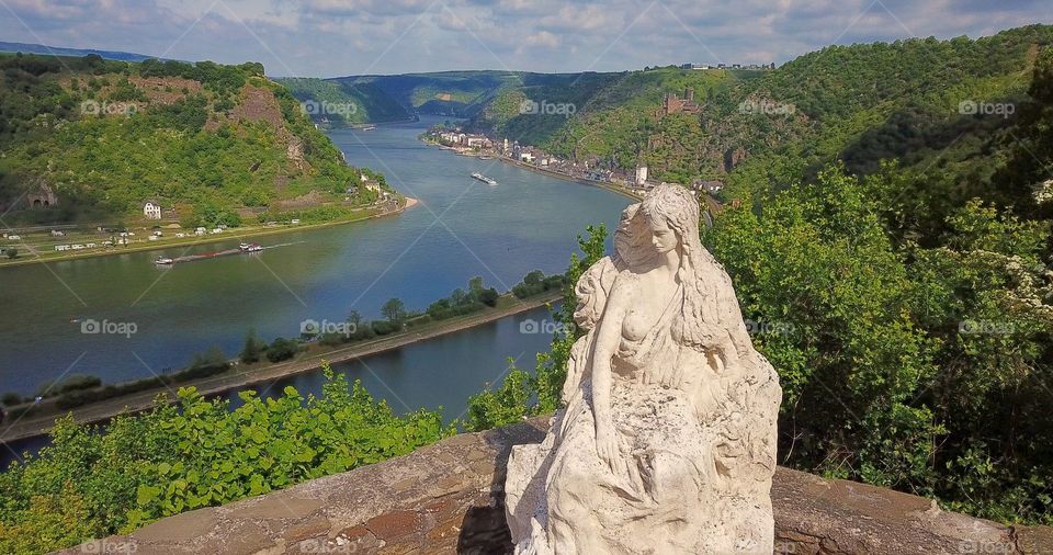 Loreley figure on the Rhine 