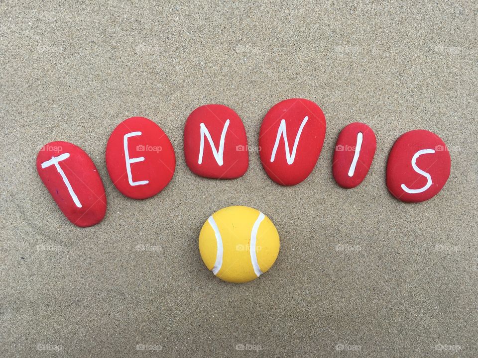 Tennis, stone art 