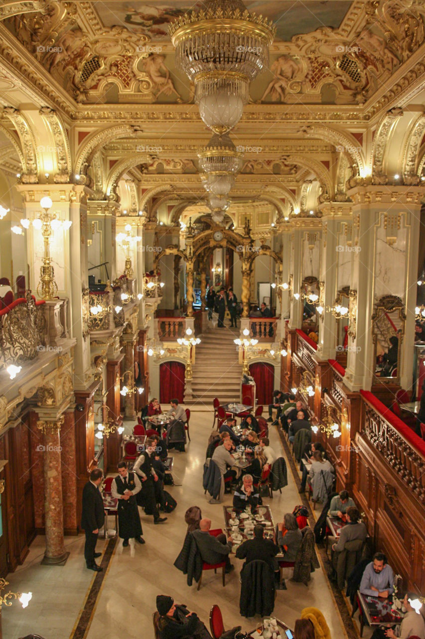 Indoors, Church, Travel, Inside, Chandelier