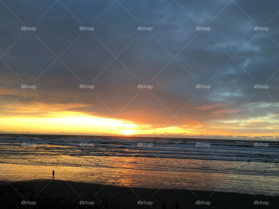 Sunset Pacific Ocean 