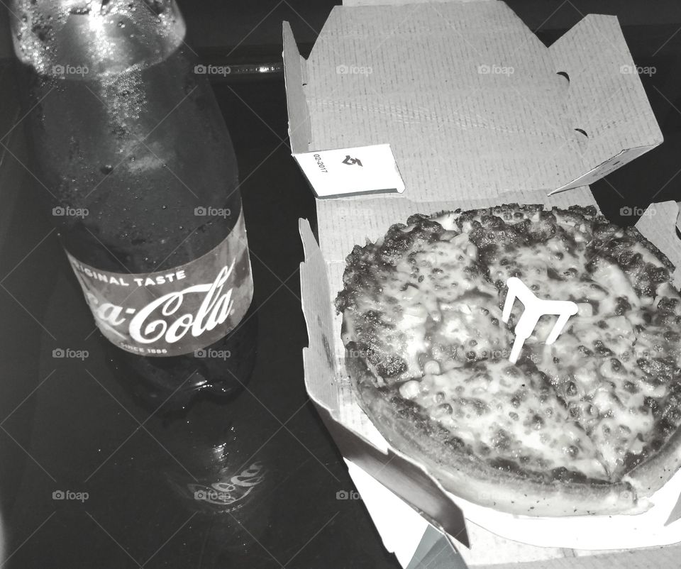 Pizza and coca cola
