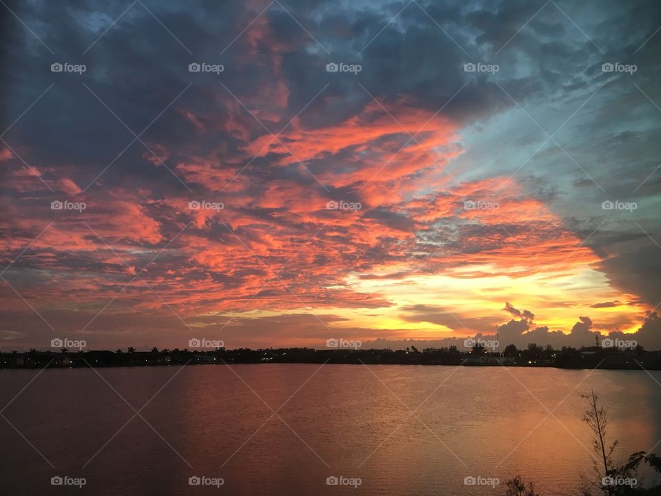 Sunset in Davie, FL. 