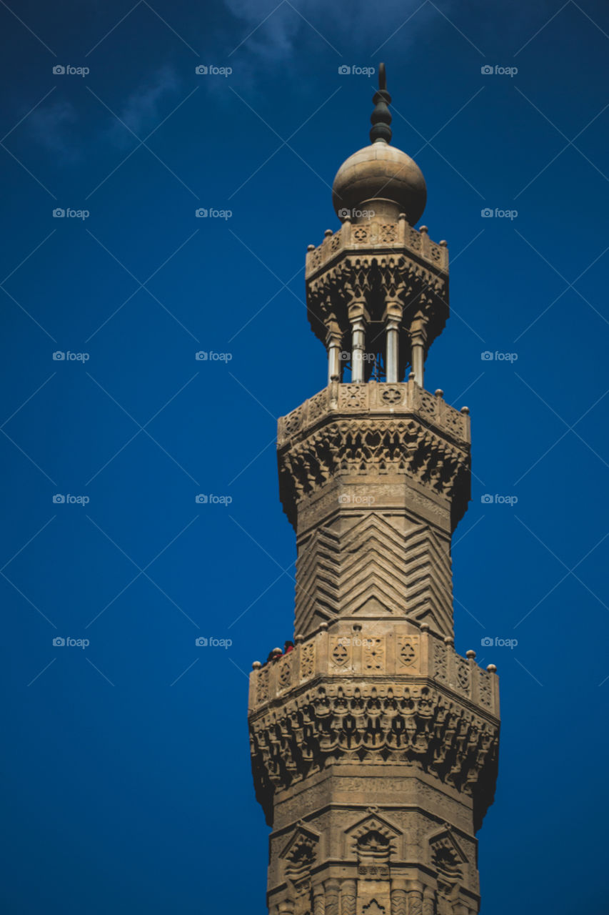 Islamic architecture. The  Minaret is engaging with the sky
