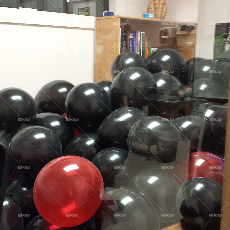 baloon party!. what does 300 balloons and april fools day at a office look like?