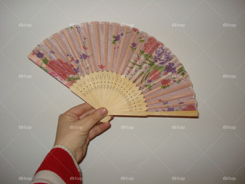 Fan With Spring Flowers