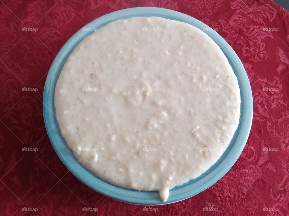 A bowl of porridge for breakfast