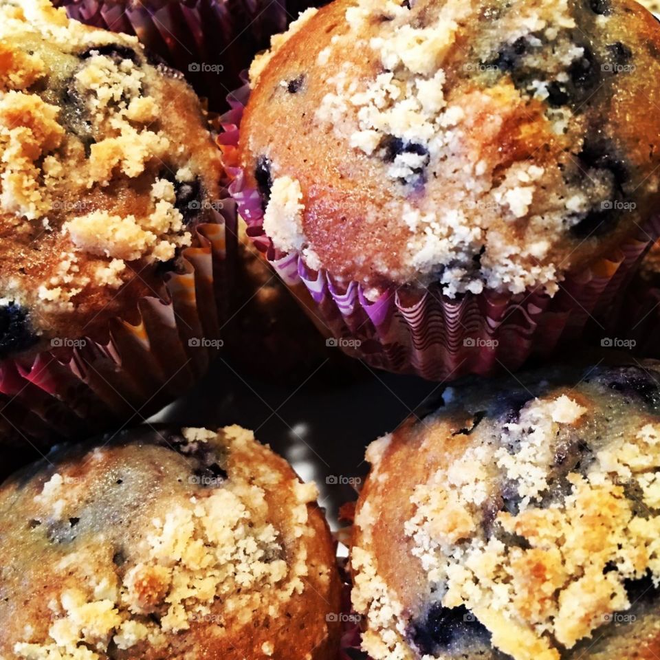 Crumb Blueberry Muffins