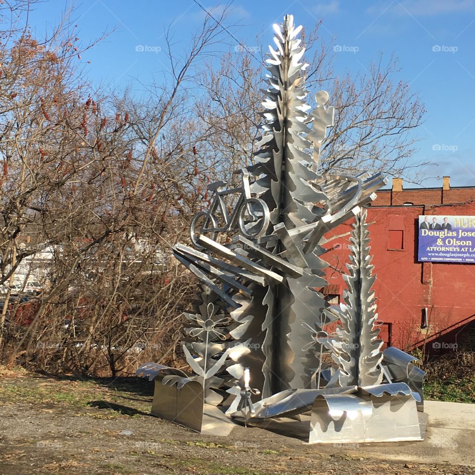 Metal tree art