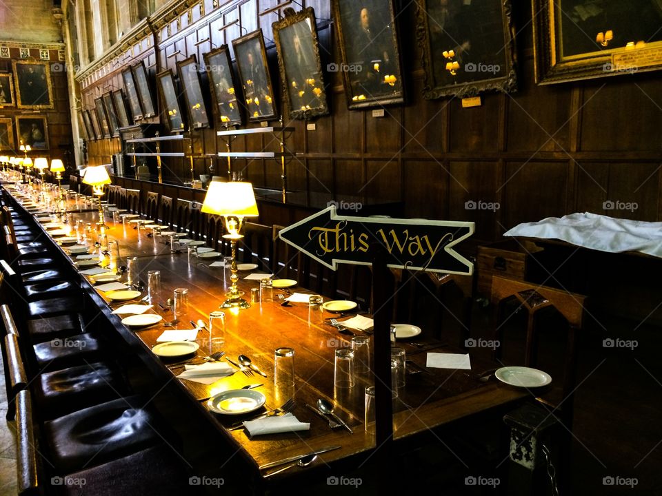 Who's Hungry??. Dining Hall in Christ Church in Oxford, England. This was J.K. Rowling's the inspiration for The Great Hall in Hogwarts.