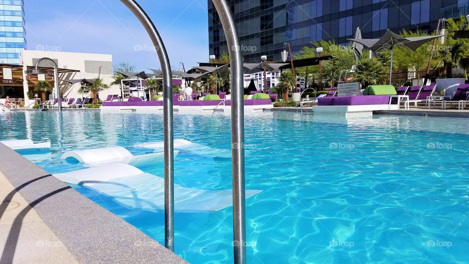 Luxury hotel pool