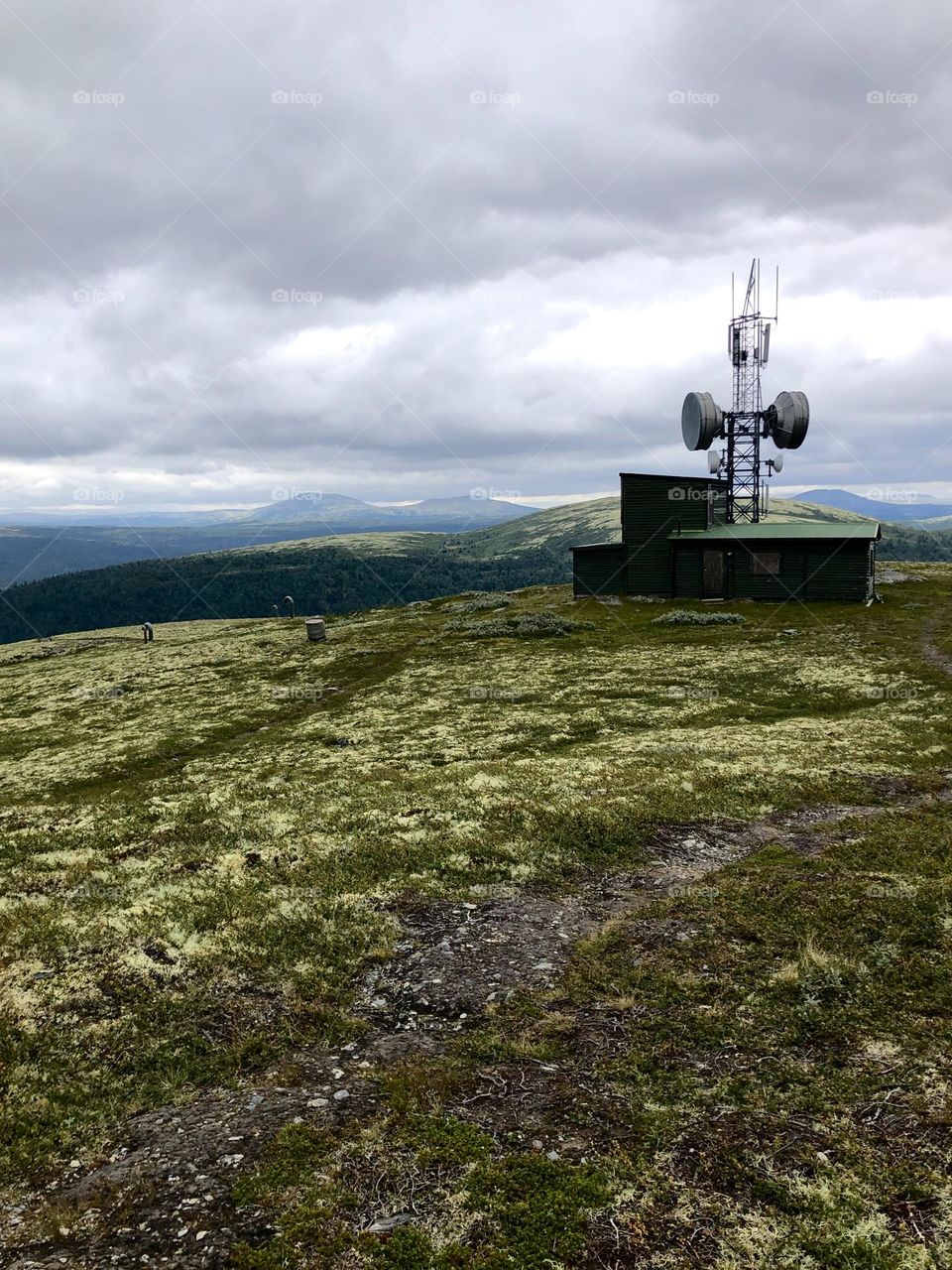 Aerial station on hill
