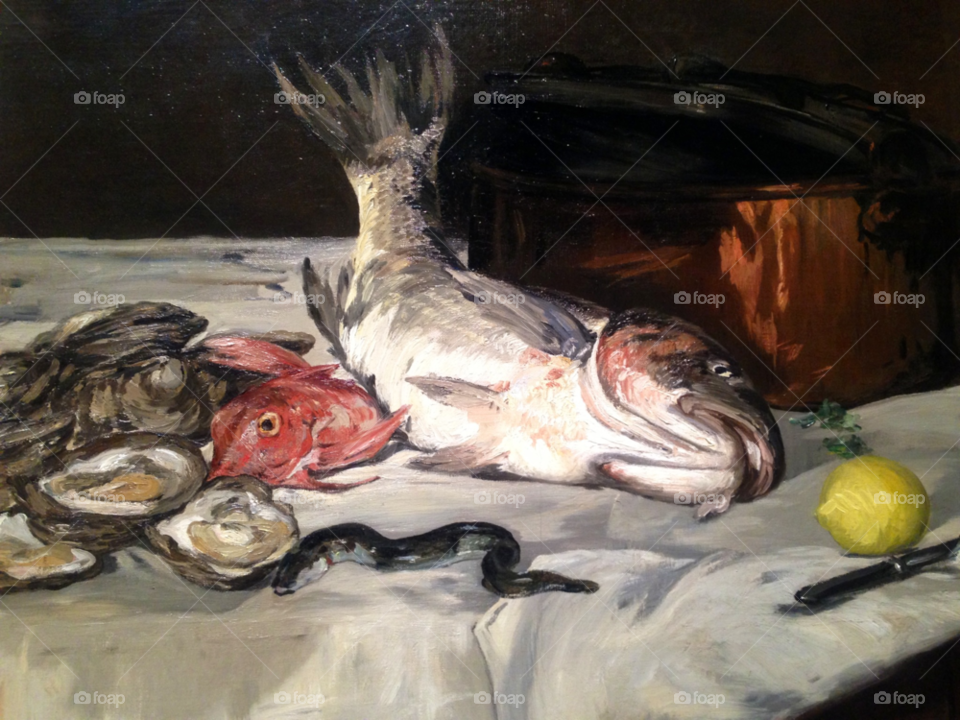 table fish art painting by mengzishiliu