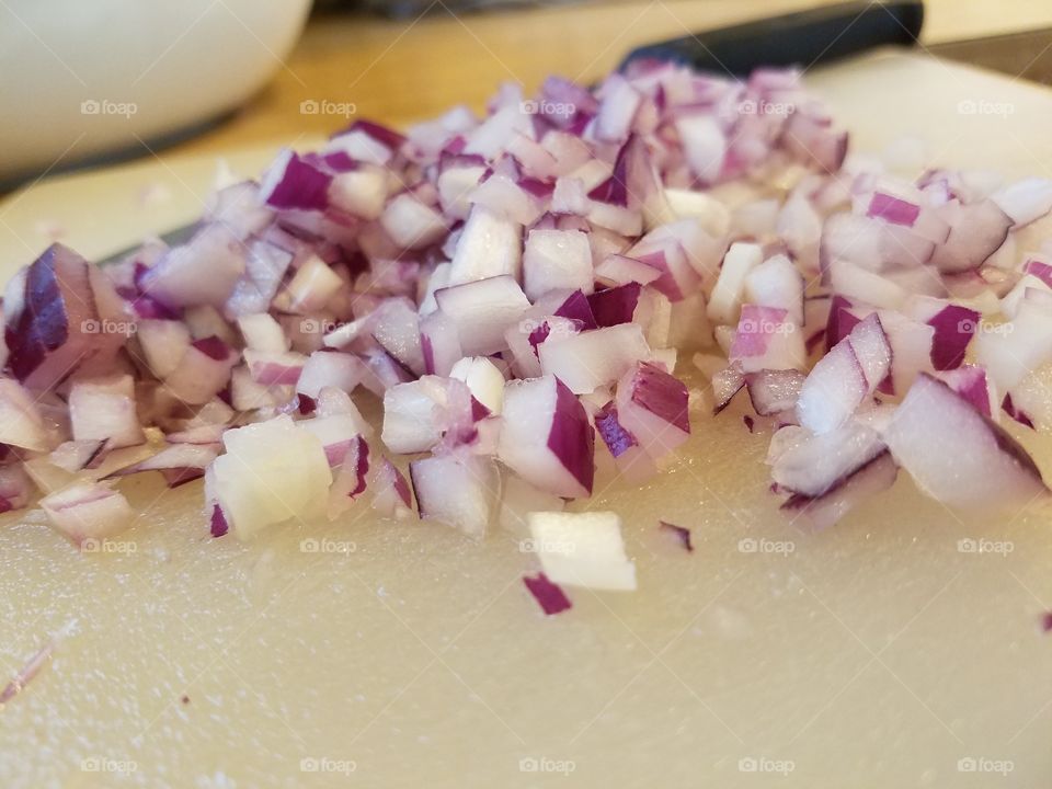 chopped red onion