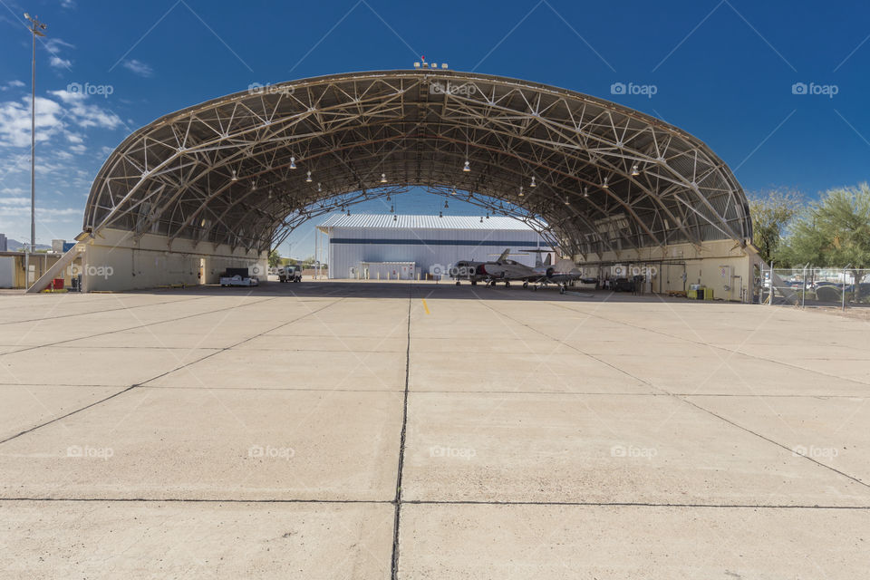 Outdoor Retro Airplane Hangar
