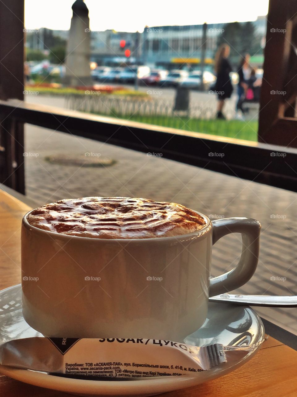 a cup of delicious caramel cappuccino