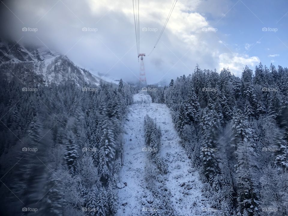 Cable cart up to zugspitze