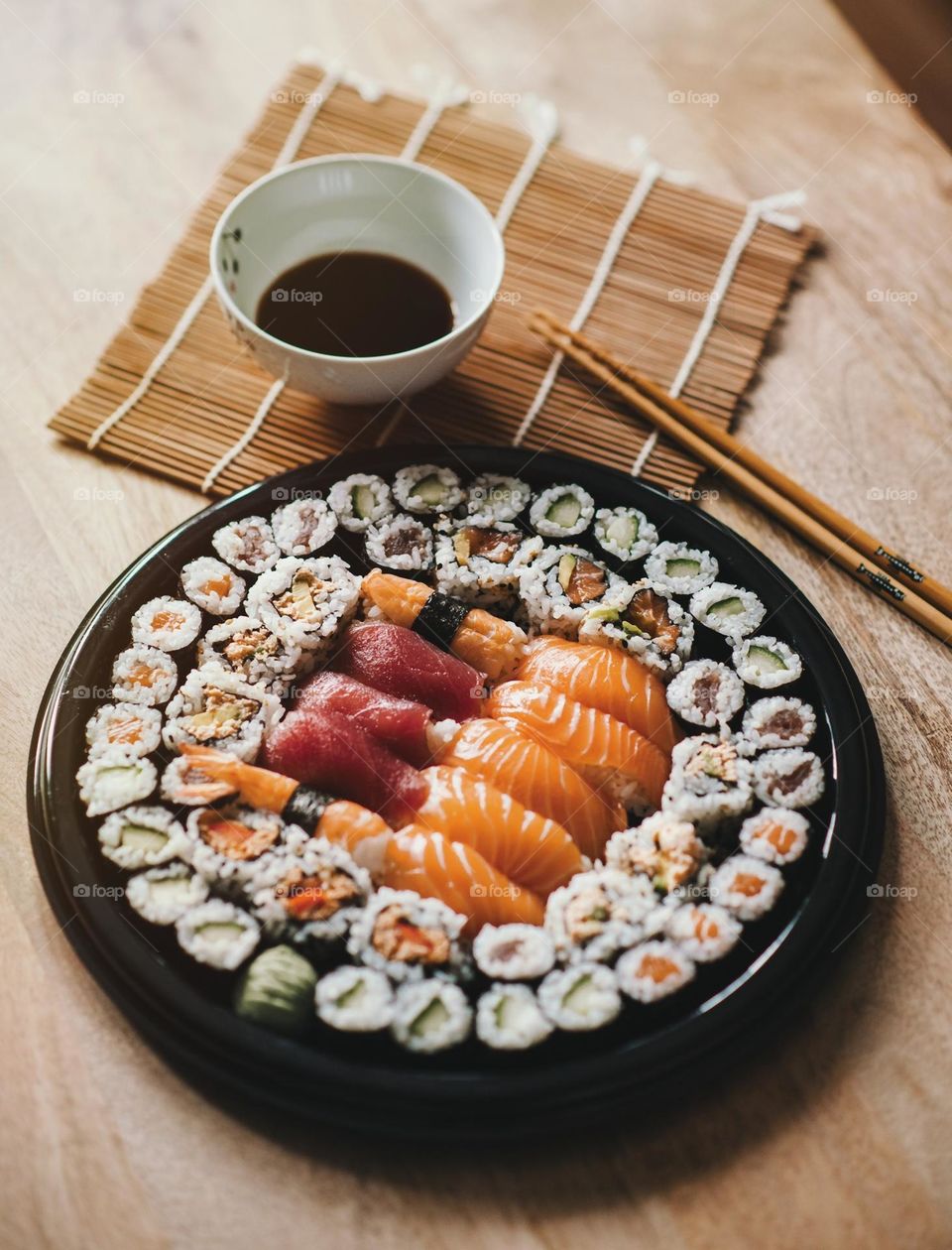 Delicious Japanese sea food sushi meals