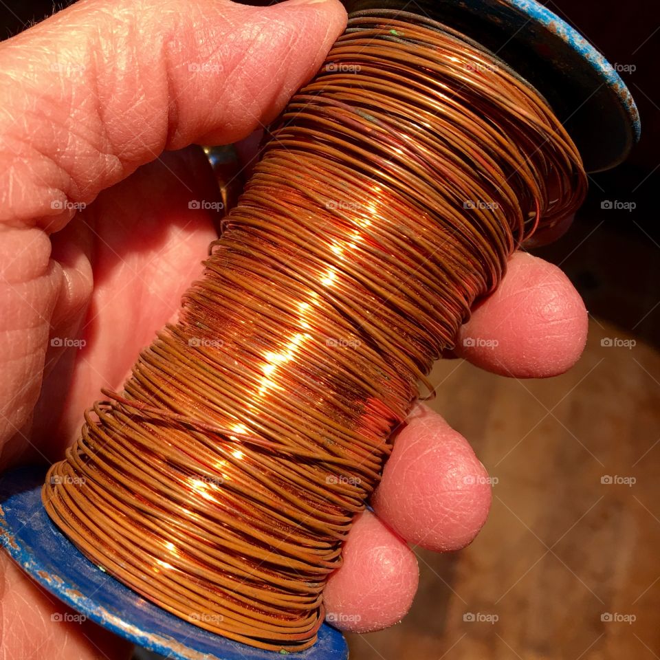 Spool Of Copper Wire Found In Barn